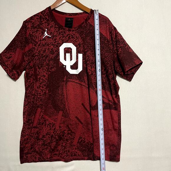 Jordan Men's Nike Dri-FIT Oklahoma Sooners Short Sleeve Red Tee - Size L - Picture 4 of 7